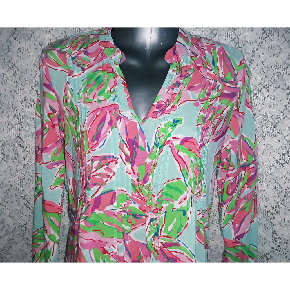 Lilly Pulitzer Sz. XS DOROTHY In The Vias Floral Long Sleeve Top - Picture 6 of 8
